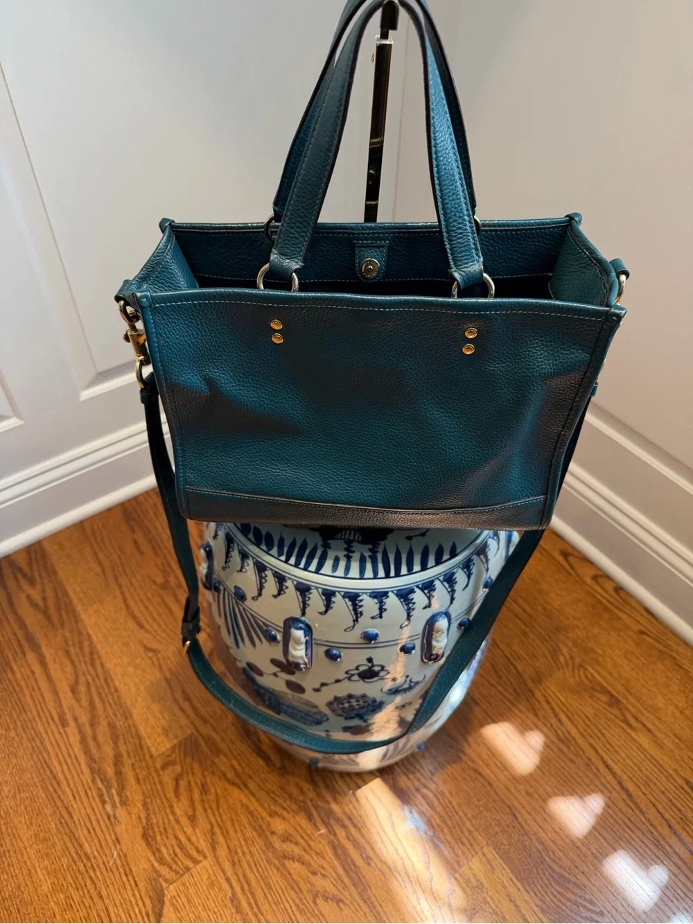Coach Dempsey Carryall with Patch in Teal